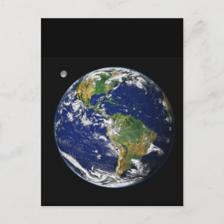 Earth from space postcard