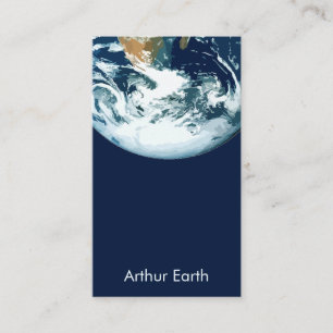 Earth from Space w/ QR Code Business Card