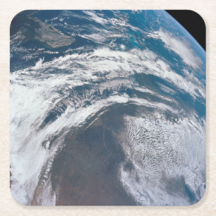 Earth From The Apollo 12 Spacecraft. Square Paper Coaster