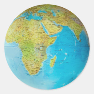 Earth Globe 2 Classic Round Sticker