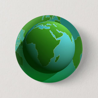 Earth Globe 6 Cm Round Badge