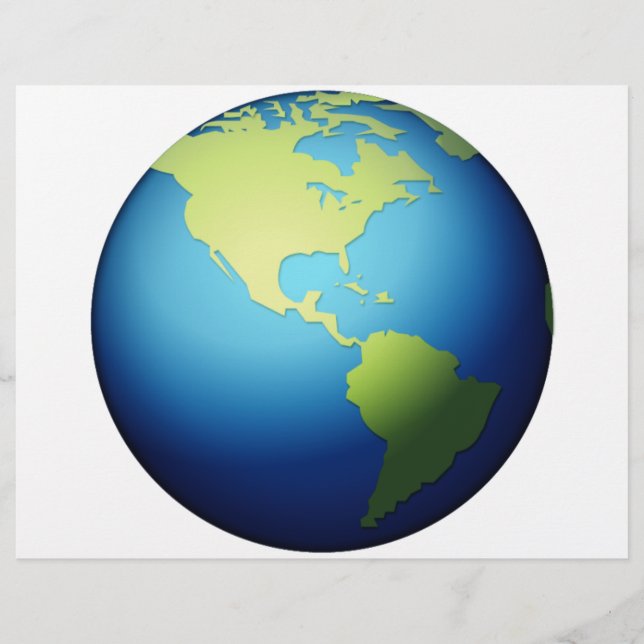 Earth Globe Americas - Emoji Flyer (Front)