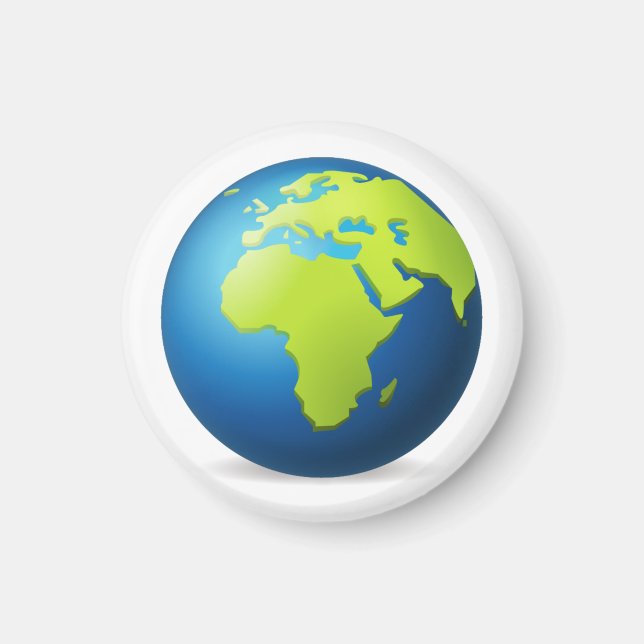 Earth Globe Europe Africa - Emoji Magnet (Front)