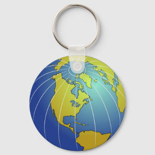 Earth Globe Key Ring