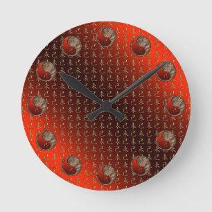Earth Goat Round Clock