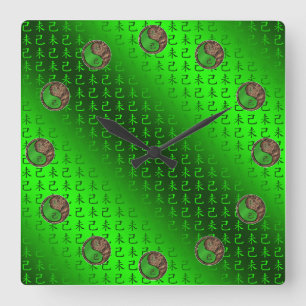 Earth Goat Square Wall Clock