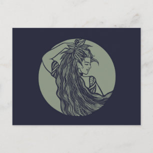 Earth Goddess Green Witch Pagan Druid Witches Postcard