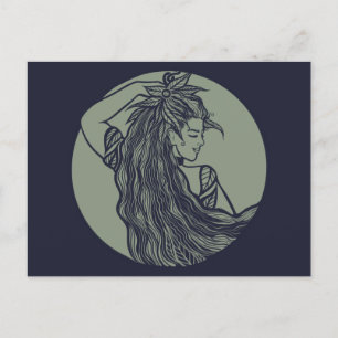 Earth Goddess Green Witch Pagan Druid Witches Postcard