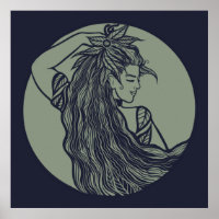 Earth Goddess Green Witch Pagan Druid Witches     