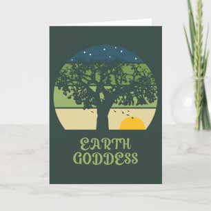 Earth Goddess Vintage Sunset Card