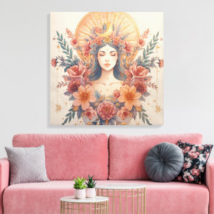 Earth Goddess Wall Art Divine Feminine Boho Decor
