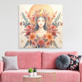 Earth Goddess Wall Art |Divine Feminine Boho Decor