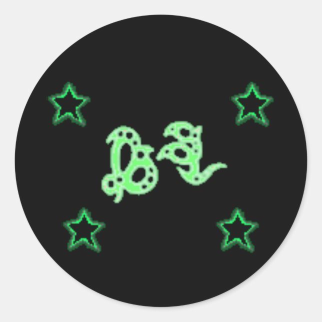 EARTH GODRUNE Stars Classic Round Sticker (Front)