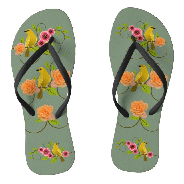 Earth Green  Pool Beach Flip Flops (Footbed)