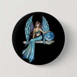Earth Guardian Angel Fairy 6 Cm Round Badge