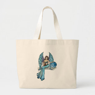 Earth Guardian Angel Fairy Large Tote Bag