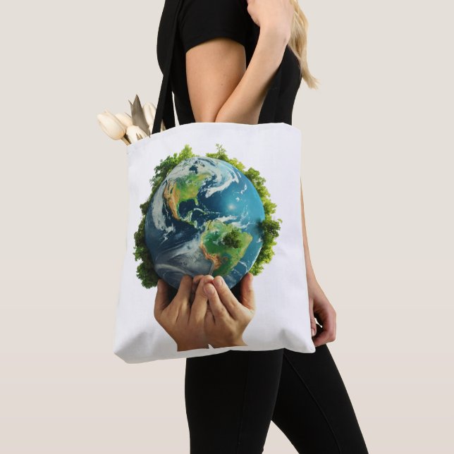 Earth Guardians: Protect Our Planet Tote Bags (Close Up)