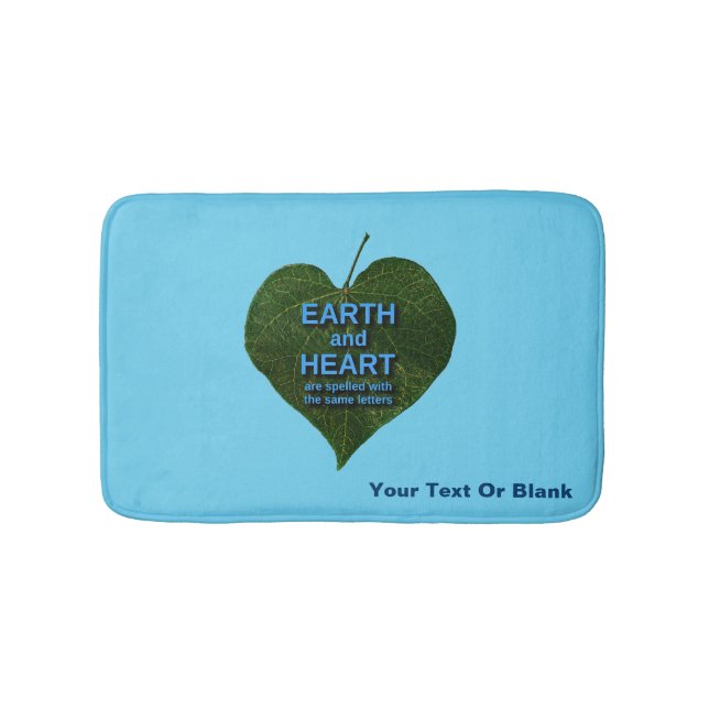 Earth - Heart Anagram Bath Mat (Front)