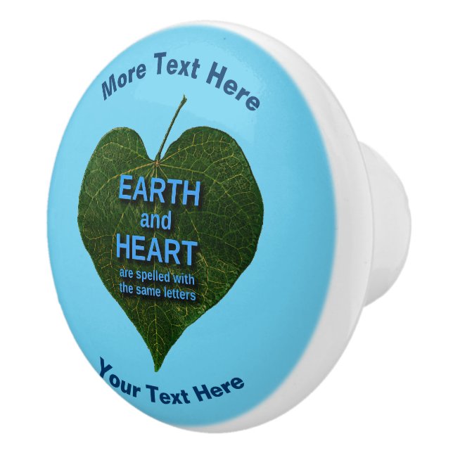 Earth - Heart Anagram Ceramic Knob (Right)