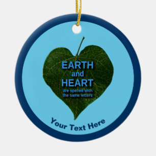 Earth - Heart Anagram Ceramic Tree Decoration