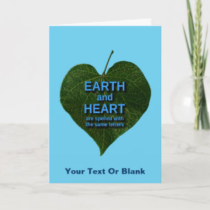 Earth - Heart Anagram Holiday Card