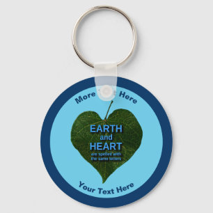 Earth - Heart Anagram Key Ring