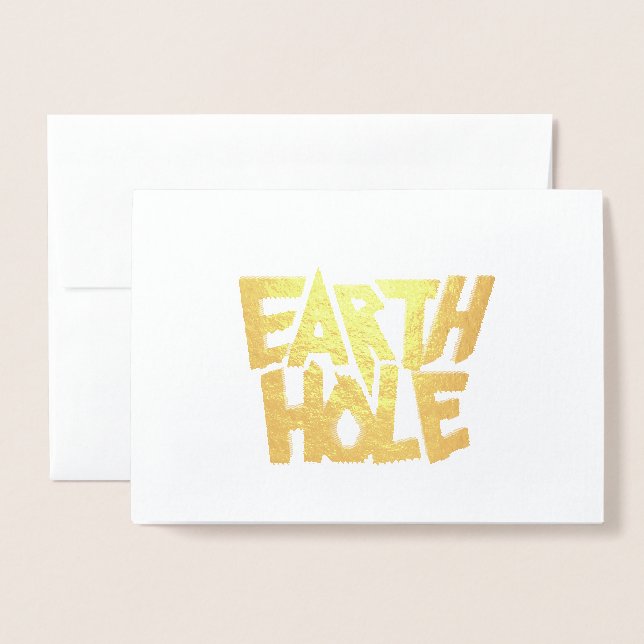 Earth Hole blank foil card (Front With Envelope)