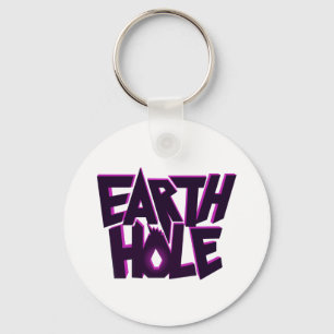 Earth Hole Button Keychain