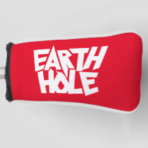 Earth Hole golf head cover Red