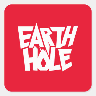 Earth Hole sticker Red