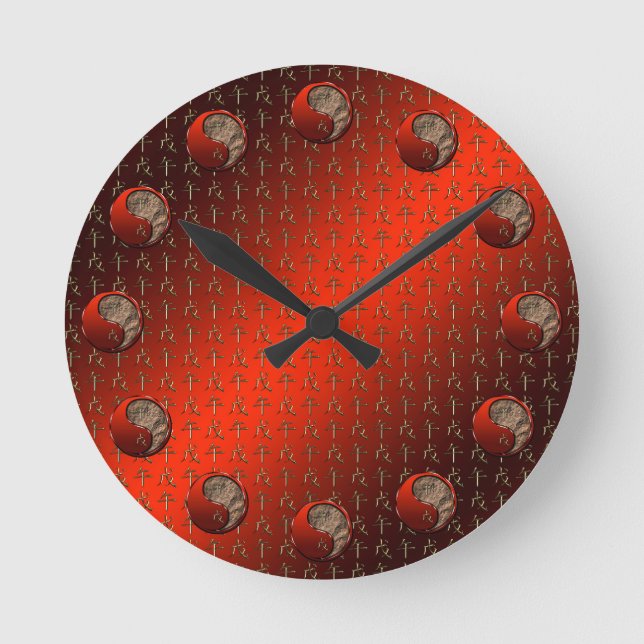 Earth Horse Round Clock (Front)