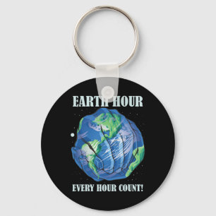 Earth Hour Every Hour Cont Save Our Planet Key Ring