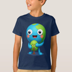 Earth Hugging Tree T-Shirt Cute Planet