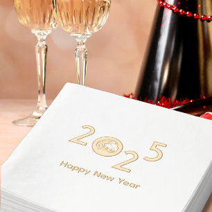 Earth in 2025 - New Year celebration Foil Napkins