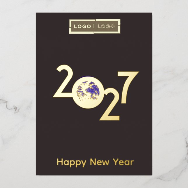 Earth in 2027  - Professional New Year Card  (Front)