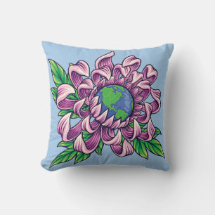 Earth in Flower Cushion