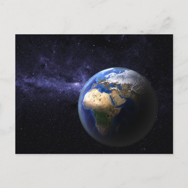 Earth in space postcard (Front)