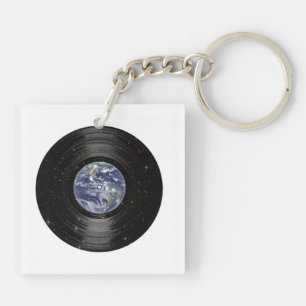 Earth In Space Vinyl LP Record Key Ring