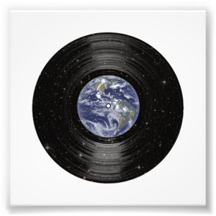 Earth In Space Vinyl LP Record Photo Print