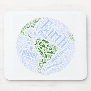 Earth in Tagxedo Mouse Mat