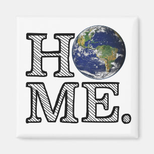 Earth is Home Naturalist House Warmer Magnet