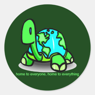 earth is home to everyone turtle Sticker