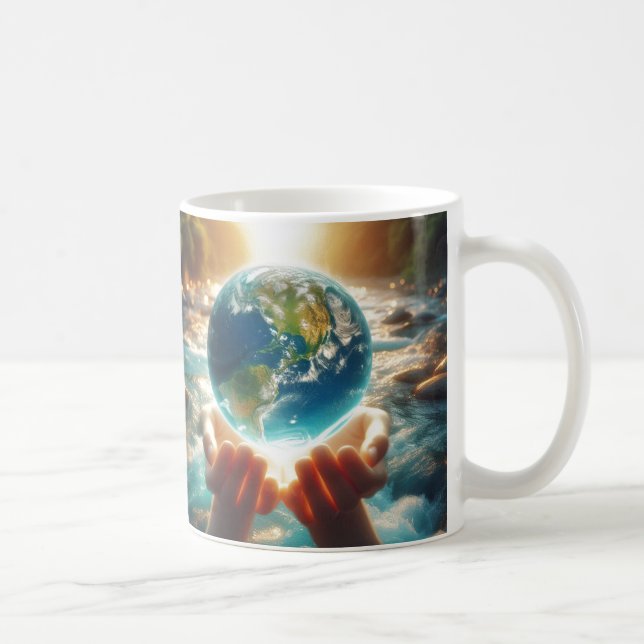 EARTH IS IN OUR HANDS Design Coffee Mug (Right)