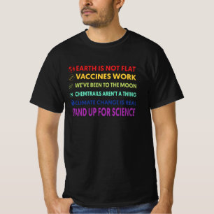 Earth is not flat   Science T-Shirt