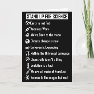 Earth Is Not Flat Vaccines Work Funny Science Gift Card