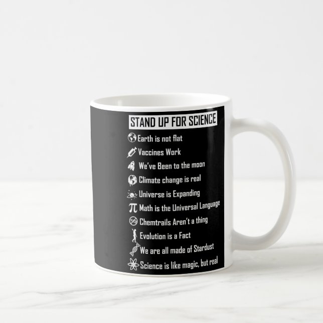 Earth Is Not Flat Vaccines Work Funny Science Gift Coffee Mug (Right)