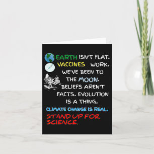 Earth Isn't Flat Stand Up For Science Real Earth D Card