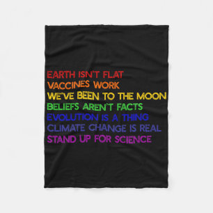 Earth Isn't Flat Stand Up For Science Real Earth D Fleece Blanket