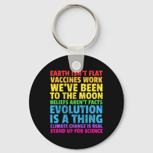 Earth Isn't Flat Stand Up For Science Real Earth D Key Ring