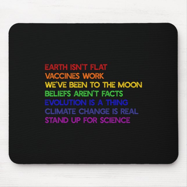 Earth Isn't Flat Stand Up For Science Real Earth D Mouse Mat (Front)